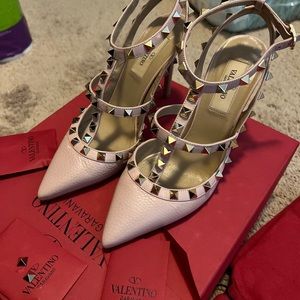 Valentino Garavani Women's Rockstud Cage Leather Pumps with Studs